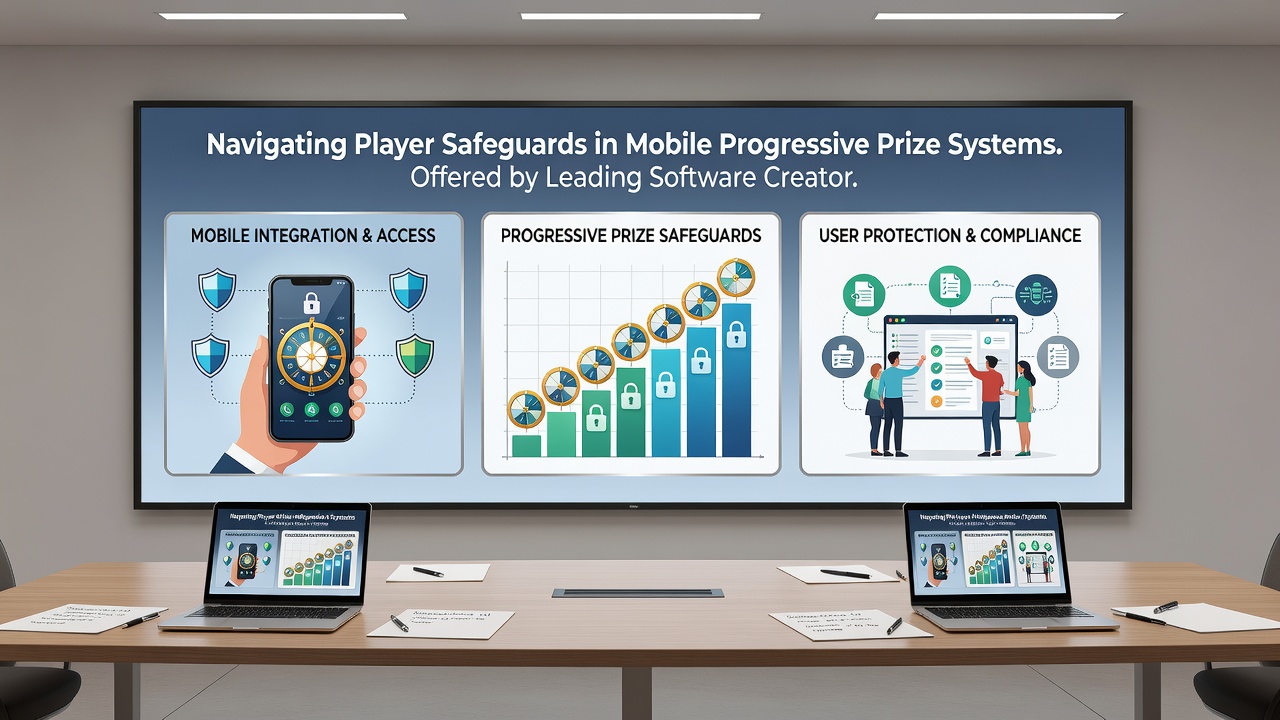 Security dashboard showing progressive prize tracking and player protection settings