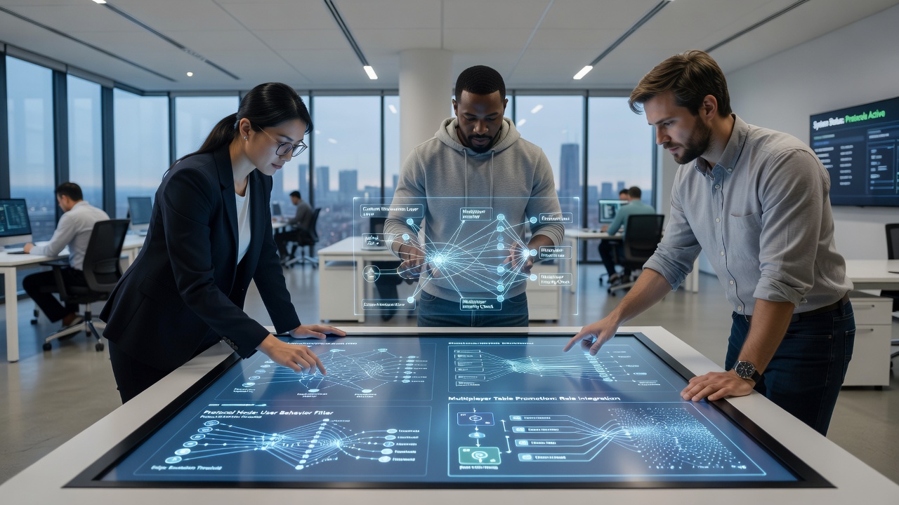 Dashboard displaying real-time moderation metrics for mobile-connected table promotions